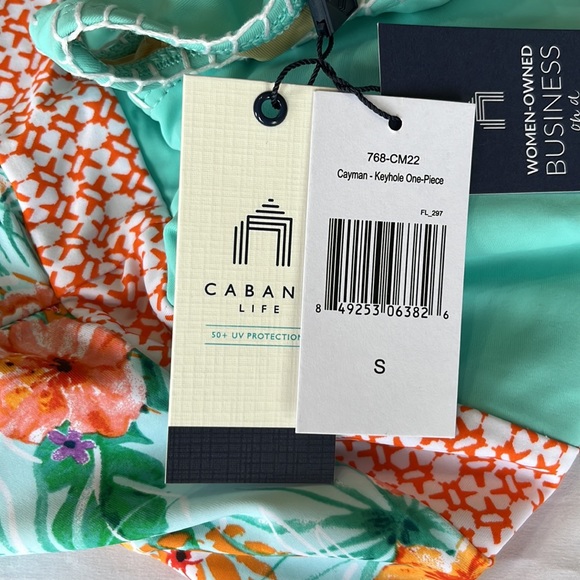 Cabana Life Cayman Embroidered Keyhole One Piece Bathing Suit NWT - Picture 12 of 15